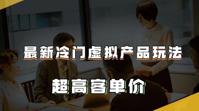 最新冷门虚拟产品玩法，超高客单价，月入2-3万＋【揭秘】-优创项目网
