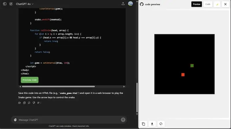 ChatGPT Code Preview｜AI编程预览工具-优创项目网