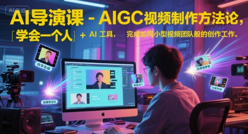 AI导演课-AIGC视频制作方法论，学会一个人+AI工具，完成如同小型视频团队般的创作工作，实现导演梦-优创项目网