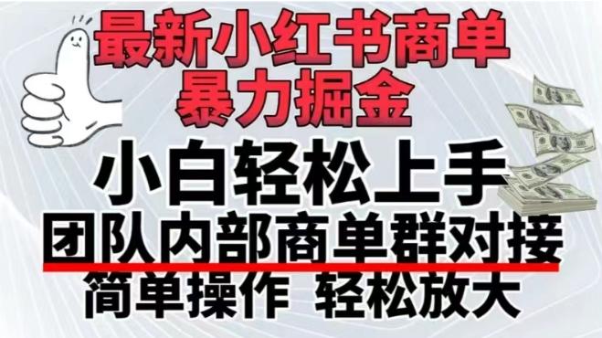 最新小红书商单，暴力掘金，单月稳定变现3W+-优创项目网