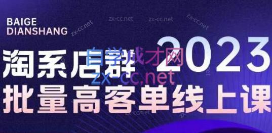 白戈电商·23年淘系批量高客单+24年全域电商矩阵-优创项目网