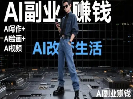 AI改变生活(Ai写作+AI绘画+Ai视频)，AI副业挣钱-优创项目网
