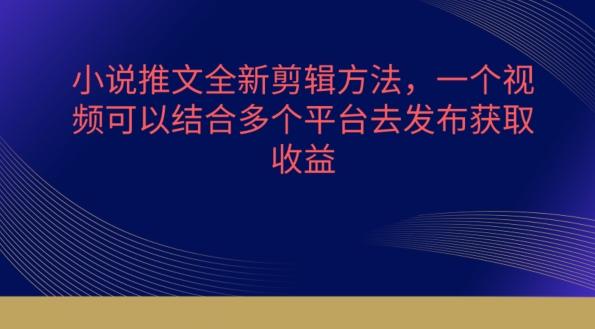 小说推文全新剪辑方法，一个视频可以结合多个平台去发布获取【揭秘】-优创项目网