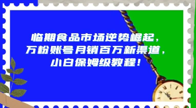 临期食品市场逆势崛起，万粉账号月销百万新渠道，小白保姆级教程【揭秘】-优创项目网