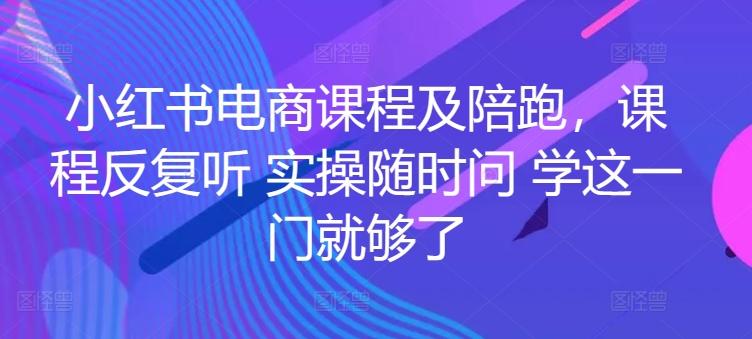小红书电商课程及陪跑，课程反复听 实操随时问 学这一门就够了-优创项目网