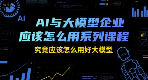AI与大模型企业应该怎么用系列课程，究竟应该怎么用好大模型-优创项目网
