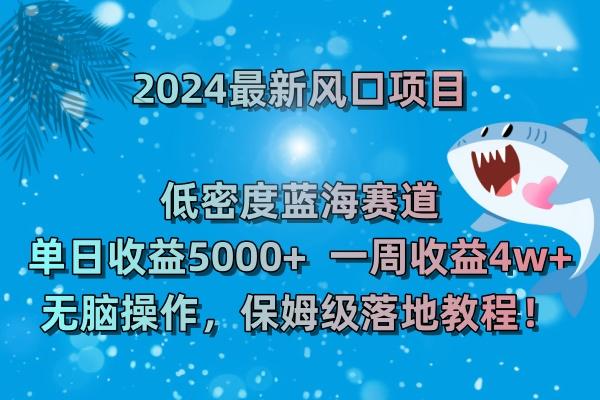 (8545期)2024最新风口项目 低密度蓝海赛道，日收益5000+周收益4w+ 无脑操作，保…-优创项目网
