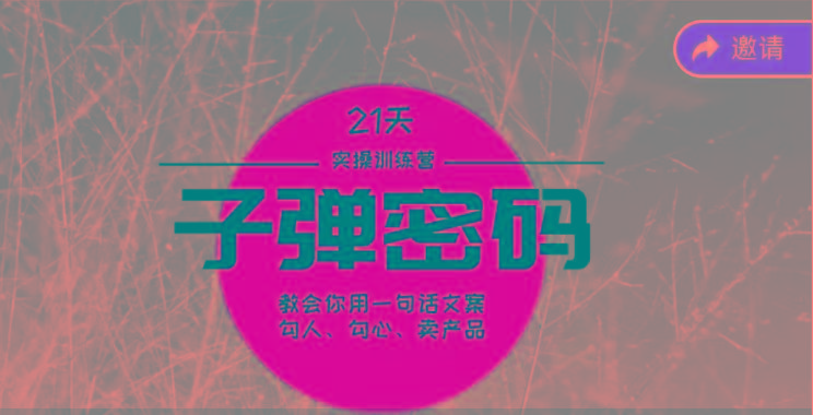 《子弹密码训练营》-用一句话文案勾人勾心卖产品，21天学到顶尖文案大师策略和技巧-优创项目网