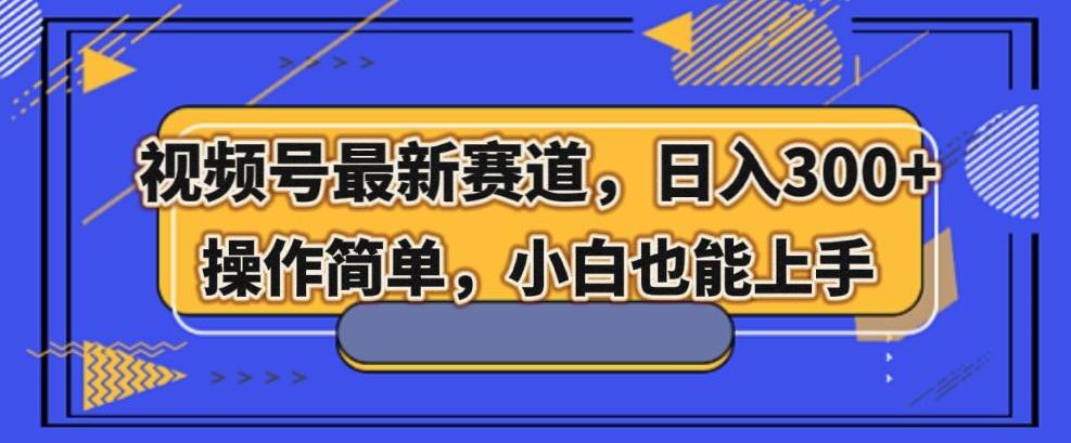 视频号最新赛道，日入300+，新手小白轻松掌握-优创项目网