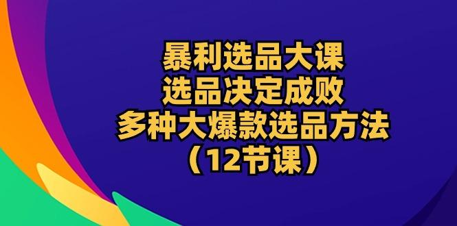 暴利 选品大课：选品决定成败，教你多种大爆款选品方法(12节课-优创项目网