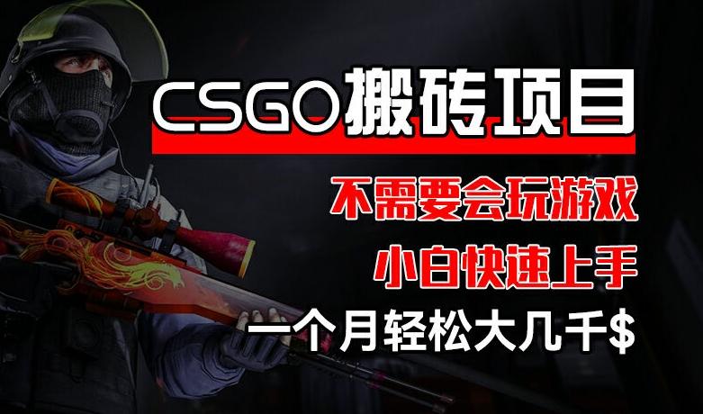CSGO 装备搬砖项目，操作简单，不需要会玩游戏，小白也能快速上手，一个月轻松大几千【揭秘】-优创项目网