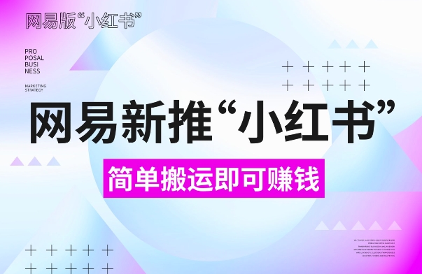 网易官方新推“小红书”，搬运即有收益，新手小白千万别错过(附详细教程)【揭秘】-优创项目网