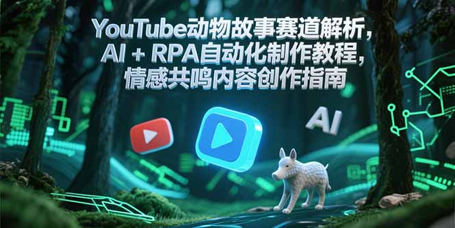 YouTube动物故事赛道解析，AI+RPA自动化制作教程，情感共鸣内容创作指南-优创项目网