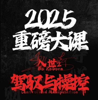 2025重磅大课，入世2，驾驭与控制-优创项目网