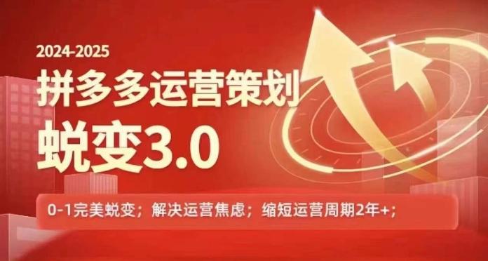 2024-2025拼多多运营策略蜕变3.0，0~1完美蜕变，解决信息焦虑-优创项目网
