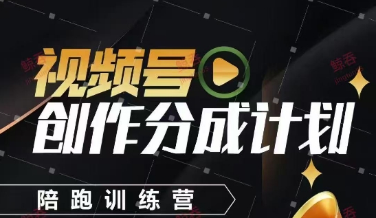 视频号创作分成计划陪跑训练营，手把手教会你如何制作视频，细水长流型项目-优创项目网