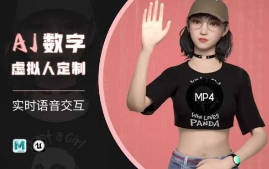 Ai数字人虚拟(智能体)实时语音交互特训营，​自行定制超写实角色AI数字人交互技术-优创项目网