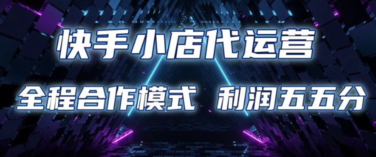 快手小店代运营 限时托管计划 合作模式 利润五五分成【揭秘】-优创项目网