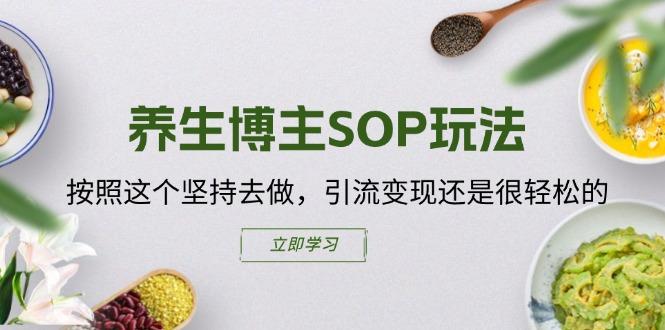 养生博主SOP玩法，按照这个坚持去做，引流变现还是很轻松的-优创项目网