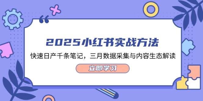 2025小红书实战方法，快速日产千条笔记，三月数据采集与内容生态解读-优创项目网