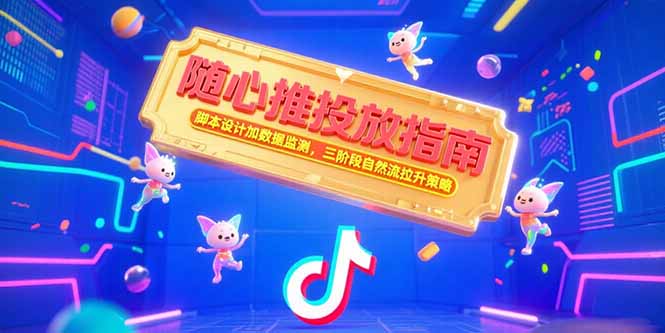 随心推投放指南，脚本设计加数据监测，三阶段自然流拉升策略-优创项目网