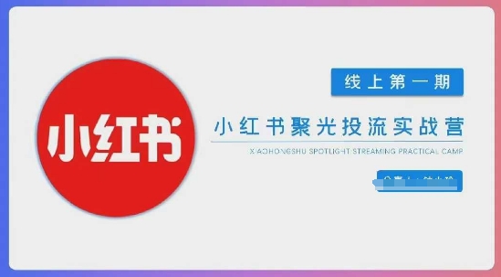 小红书聚光陪跑第一期，教你从0到1玩转小红书聚光投流，搭建小红书付费投流团队，更快的见到效果-优创项目网