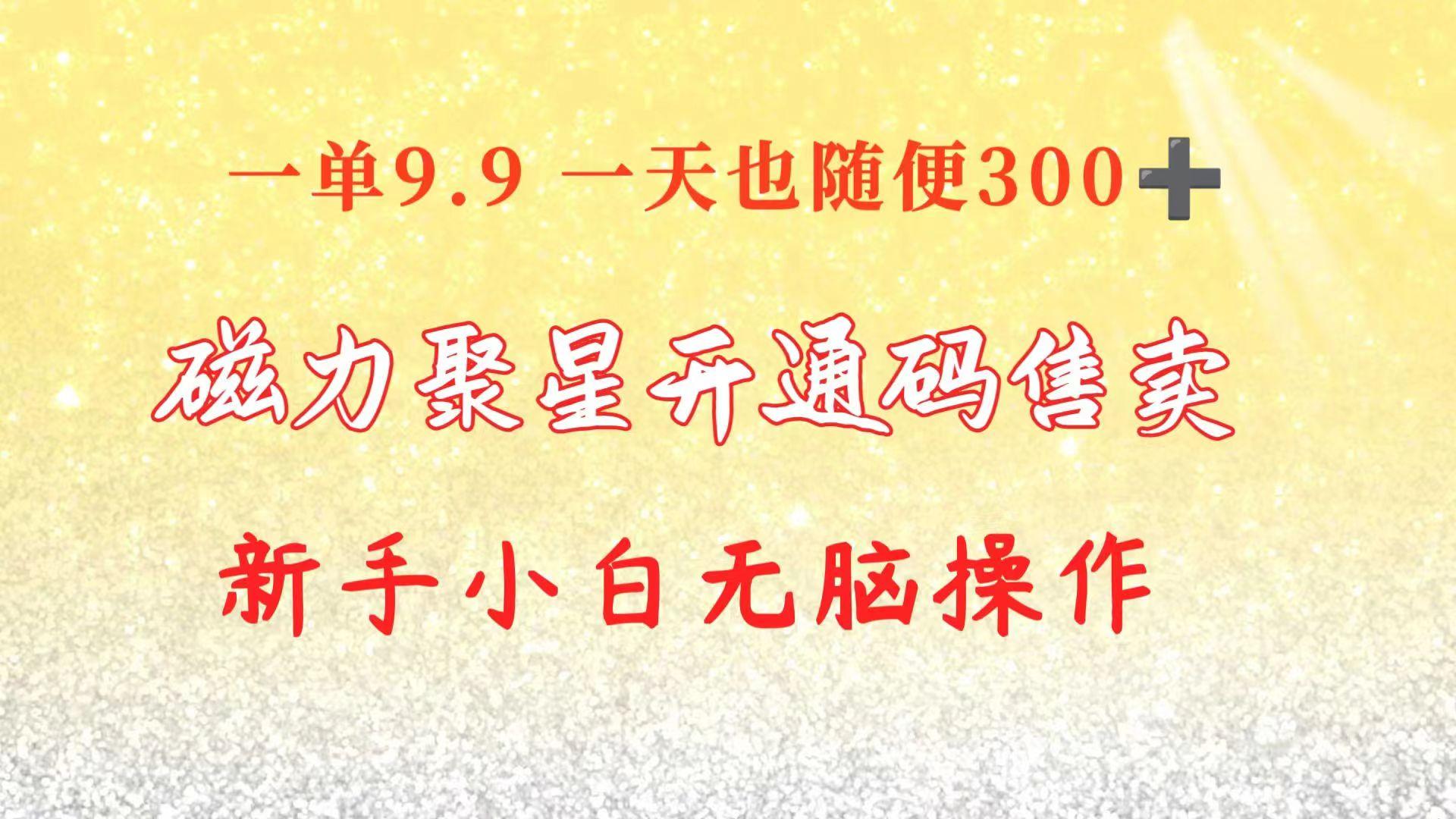 快手磁力聚星码信息差 售卖  一单卖9.9  一天也轻松300+ 新手小白无脑操作-优创项目网