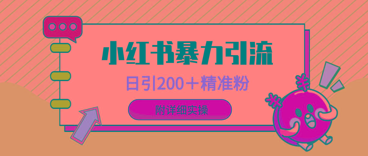 (9582期)小红书暴力引流大法，日引200＋精准粉，一键触达上万人，附详细实操-优创项目网