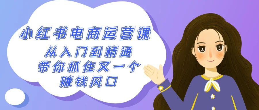 2024小红书电商运营课，从入门到精通，带你抓住又一个赚钱风口(50节课)-优创项目网