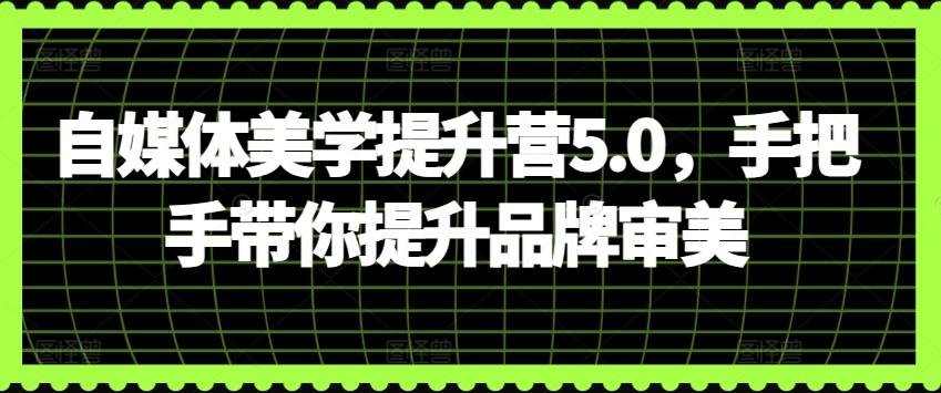 自媒体美学提升营5.0，手把手带你提升品牌审美-优创项目网