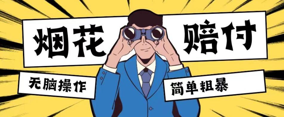 最新蓝海玩法，烟花爆竹赔付，单订单赔付200-500无脑操作【仅揭秘】-优创项目网