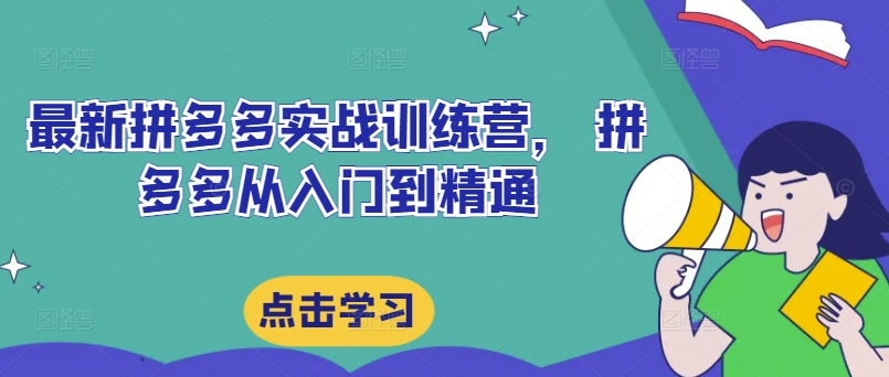 最新拼多多实战训练营， 拼多多从入门到精通-优创项目网