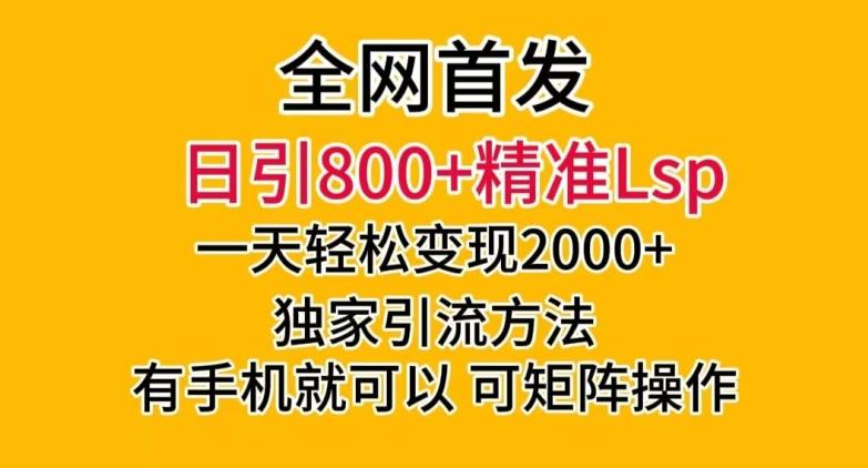 全网首发！日引800+精准老色批，一天变现2000+，独家引流方法，可矩阵操作【揭秘】-优创项目网
