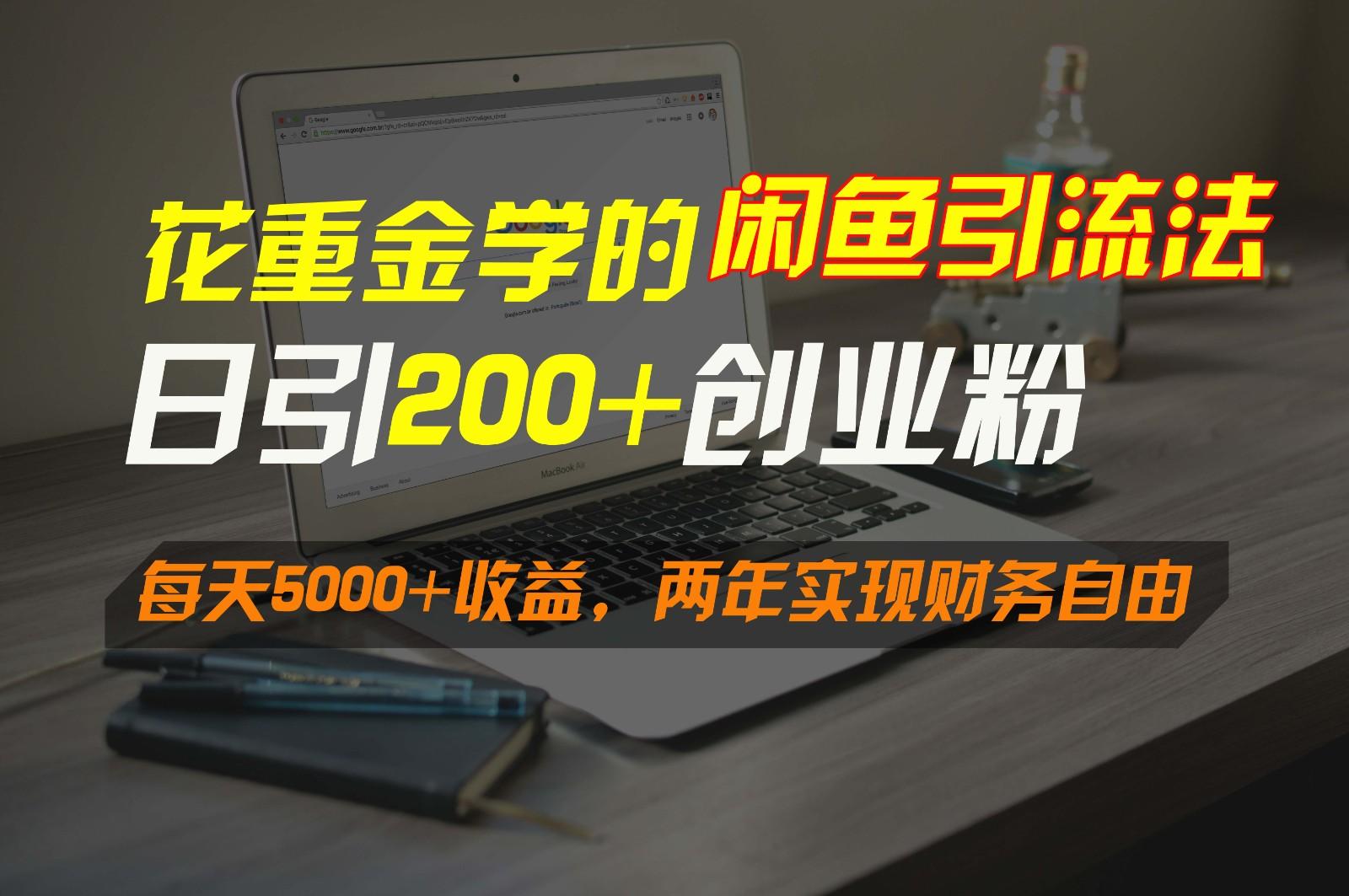 花重金学的闲鱼引流法，日引流300+创业粉，每天5000+收益，两年实现财务自由-优创项目网