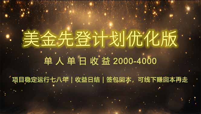 连续7-8年创单日收益冠军项目，日收益$600-1200-优创项目网