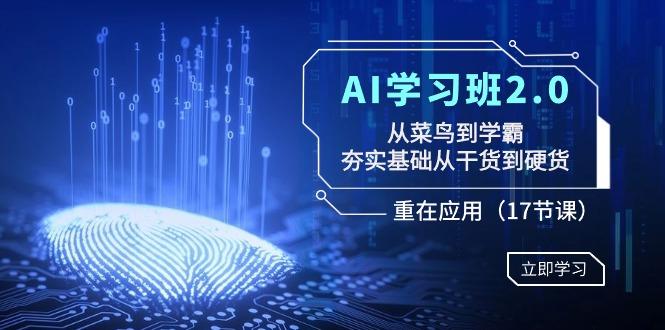AI学习班2.0：从菜鸟到学霸，夯实基础从干货到硬货，重在应用(17节课)-优创项目网