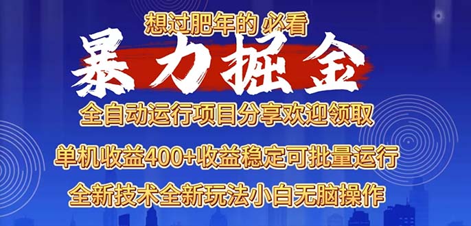 2025暴力掘金项目，想过肥年必看！-优创项目网