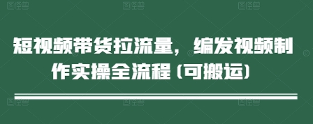 短视频带货拉流量，编发视频制作实操全流程(可搬运)-优创项目网