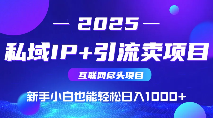 私域IP+卖项目，普通人小白也能轻松实现日入1000+-优创项目网