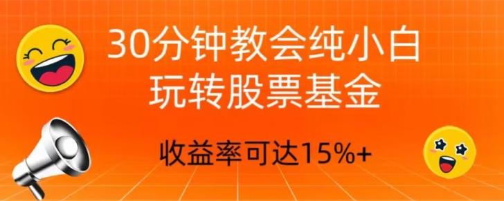 30分钟教会你玩转股票基金，只教好的筛选方法，不荐股-优创项目网