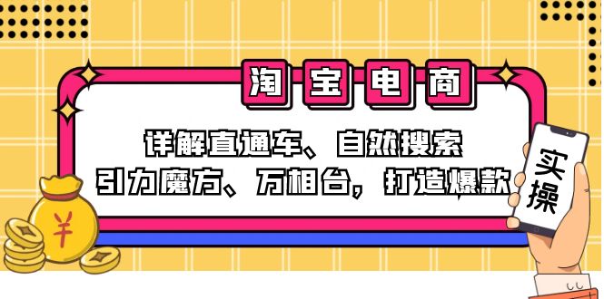 2024淘宝电商课程：详解直通车、自然搜索、引力魔方、万相台，打造爆款-优创项目网
