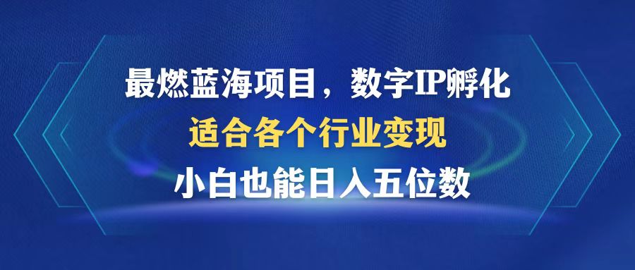 最燃蓝海项目  数字IP孵化  适合各个行业变现  小白也能日入5位数-优创项目网