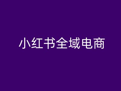 小红书全域电商，小红书电商教程-优创项目网