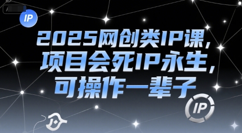 2025网创类IP课，项目会死IP永生，可操作一辈子-优创项目网