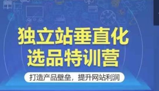 独立站垂直化选品特训营，打造产品壁垒，提升网站利润-优创项目网