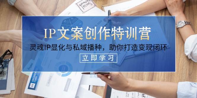 IP文案创作特训营，灵魂IP显化与私域播种，助你打造变现闭环(14节课)-优创项目网