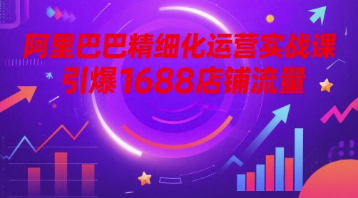 阿里巴巴精细化运营实战课，引爆1688店铺流量-优创项目网
