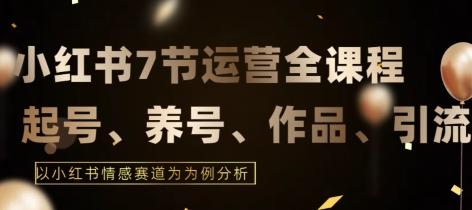 7节小红书运营实战全教程，结合最新情感赛道，打通小红书运营全流程【揭秘】-优创项目网