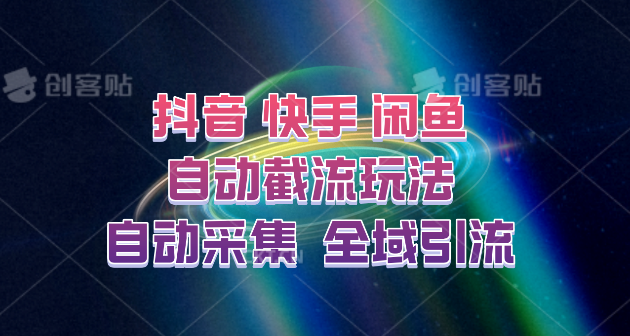 快手、抖音、闲鱼自动截流玩法，利用一个软件自动采集、评论、点赞、私信，全域引流-优创项目网