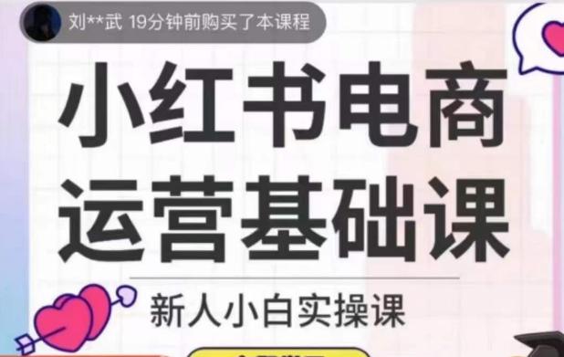 小红书电商运营基础课，新人小白实操课-优创项目网